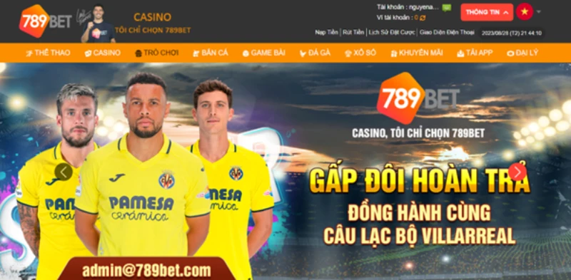 giao diện nạp tiền 789BET